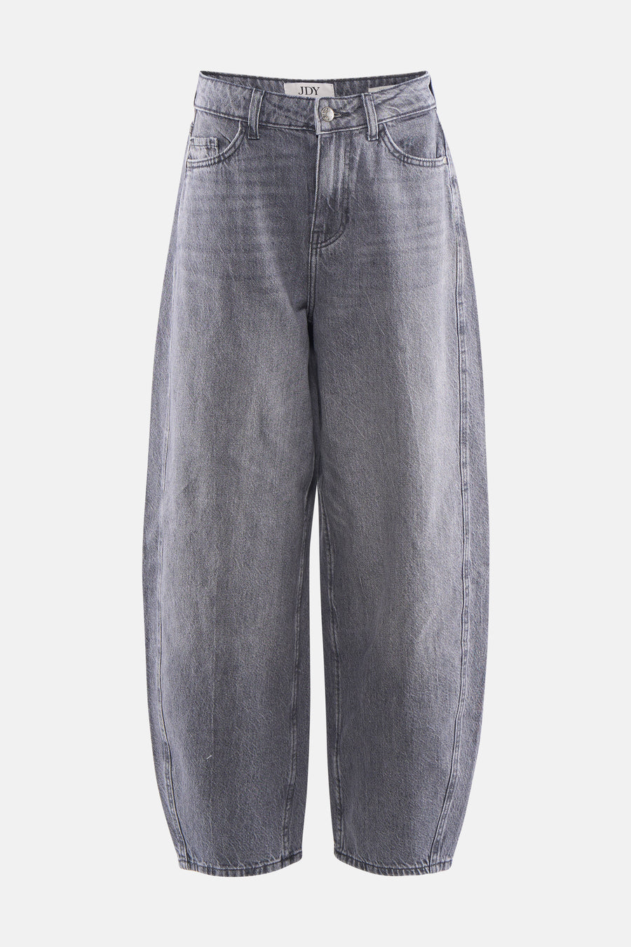 Jean denim gris moyen de JDY, coupe ballon décontractée et longueur raccourcie.