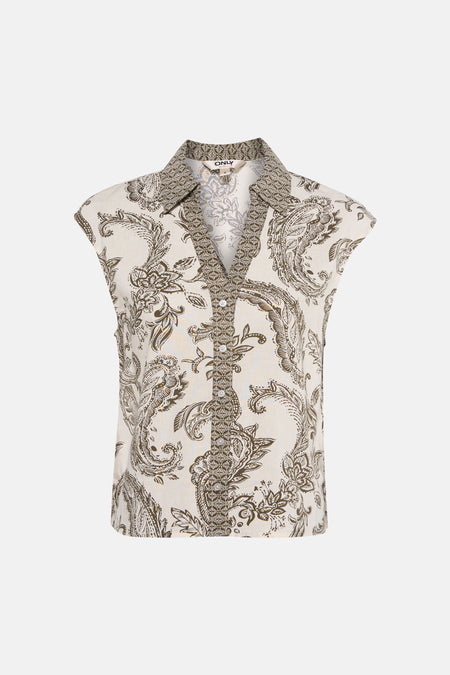 Blouse à manches courtes - multicolore