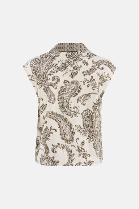 Blouse à manches courtes - multicolore