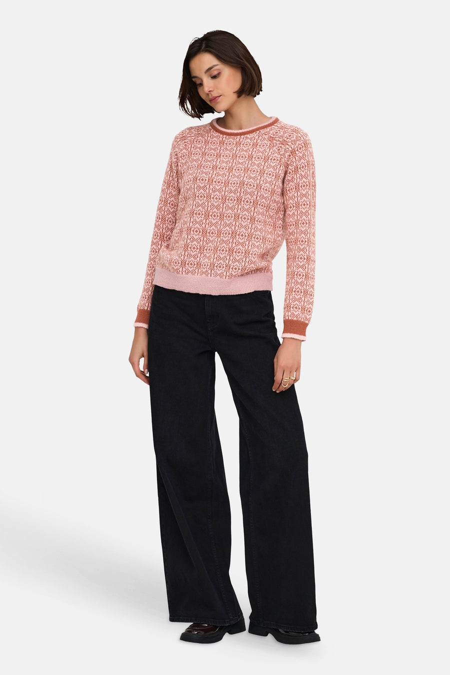 Pull col rond multicolore - JDY
