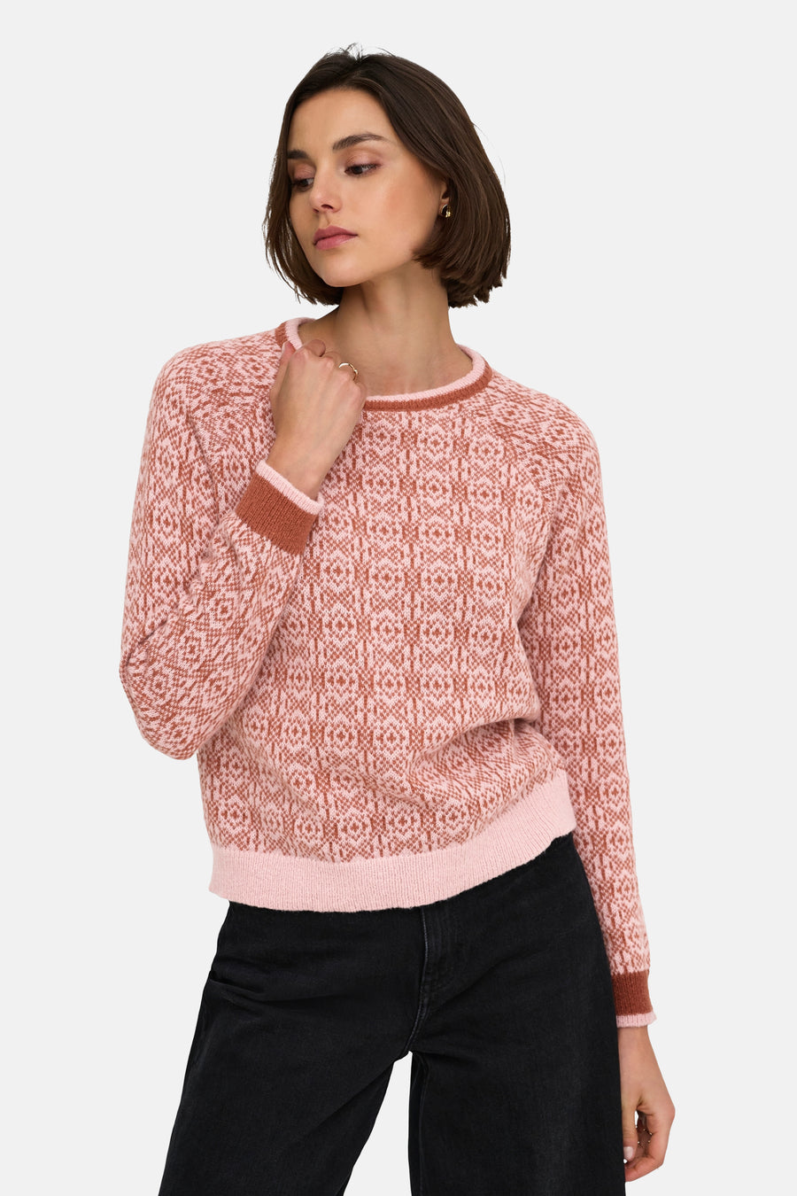 Pull col rond multicolore - JDY