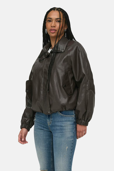 Faux leder jas bruin - ONLY®