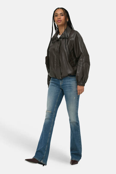 Faux leder jas bruin - ONLY®