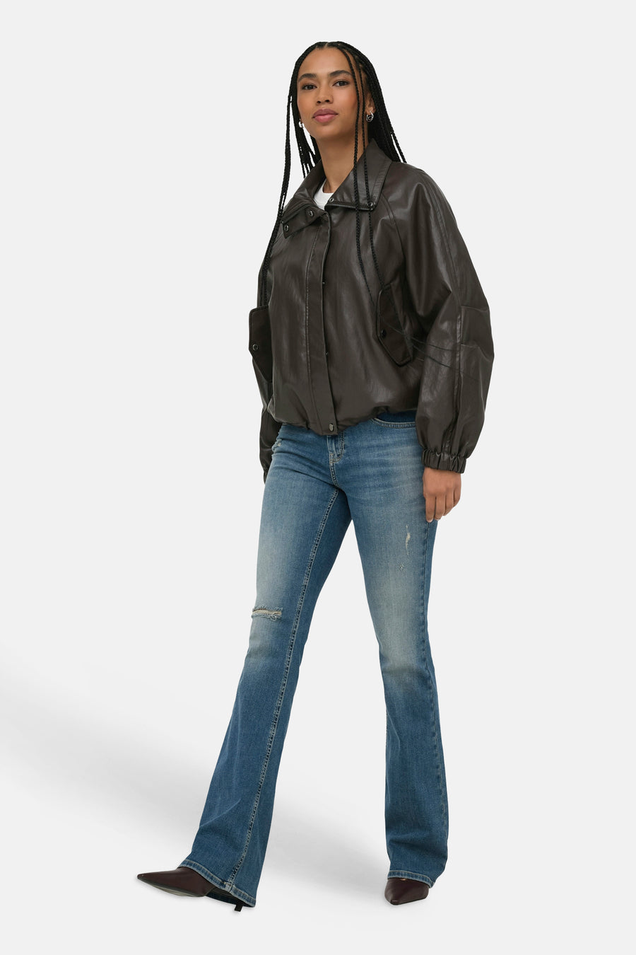 Faux leder jas bruin - ONLY®