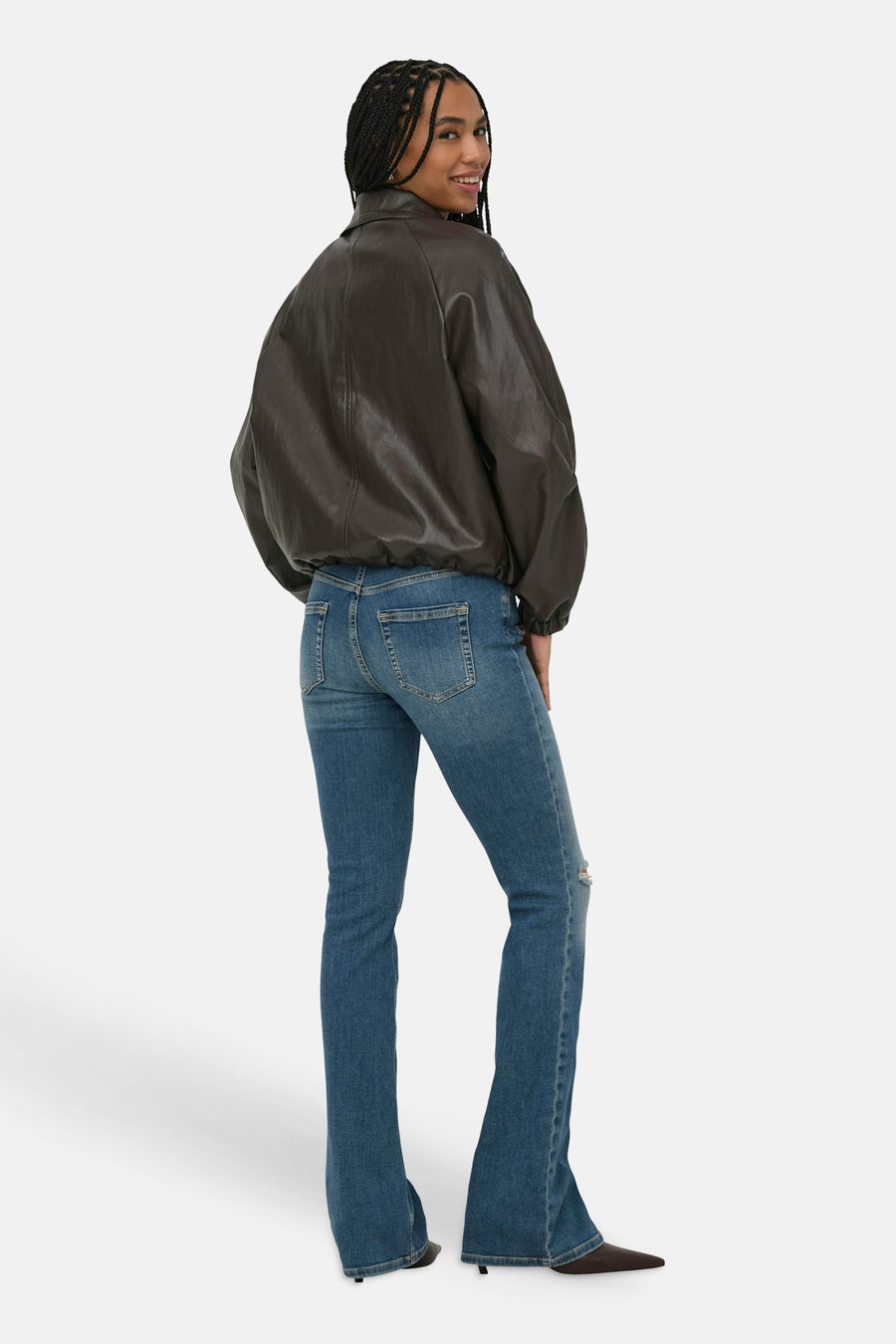 Faux leder jas bruin - ONLY®