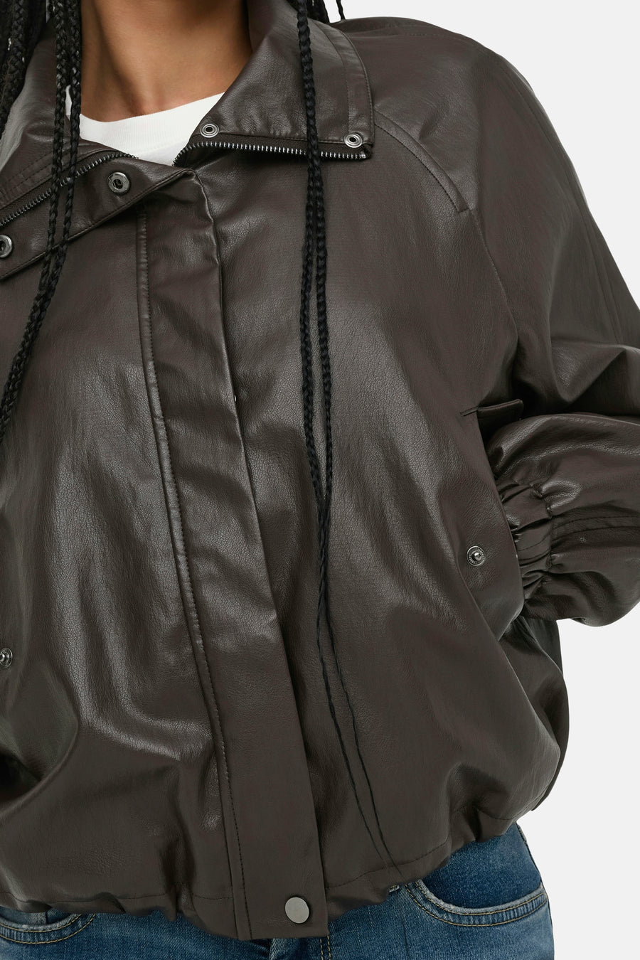 Faux leder jas bruin - ONLY®