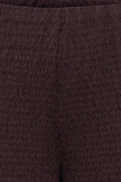 Pantalon brun froncé de ONLY, avec une texture gaufrée.
