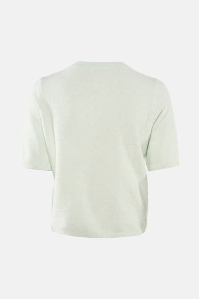 Pull vert clair de JDY, vue arrière sur fond blanc.