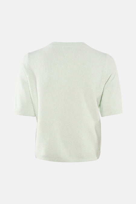 Pull vert clair de JDY, vue arrière sur fond blanc.