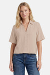 Hemd met korte mouwen - beige