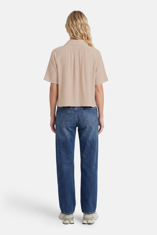 Chemise à manches courtes - beige