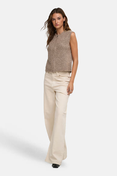 Dames tops pull zonder mouw beige - ONLY®