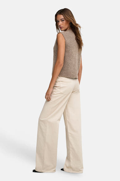 Dames tops pull zonder mouw beige - ONLY®