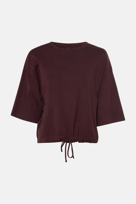 Pull col O - rouge