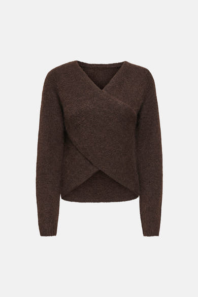 Trui met V-hals bruin - ONLY®