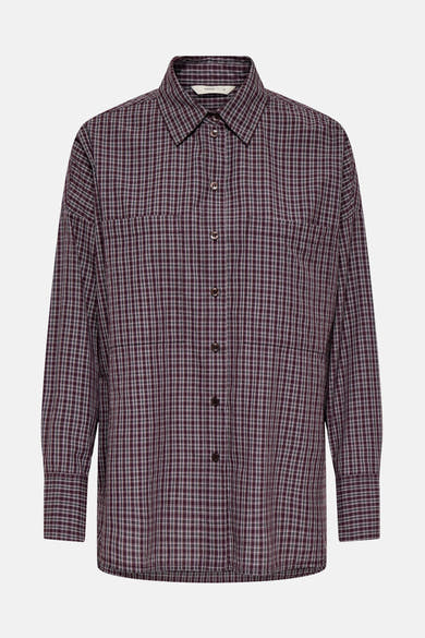 Chemise à manches longues à carreaux multicolores de ONLY, avec poches plaquées et boutons sur le devant.