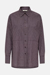 Chemise à manches longues à carreaux multicolores de ONLY, avec poches plaquées et boutons sur le devant.