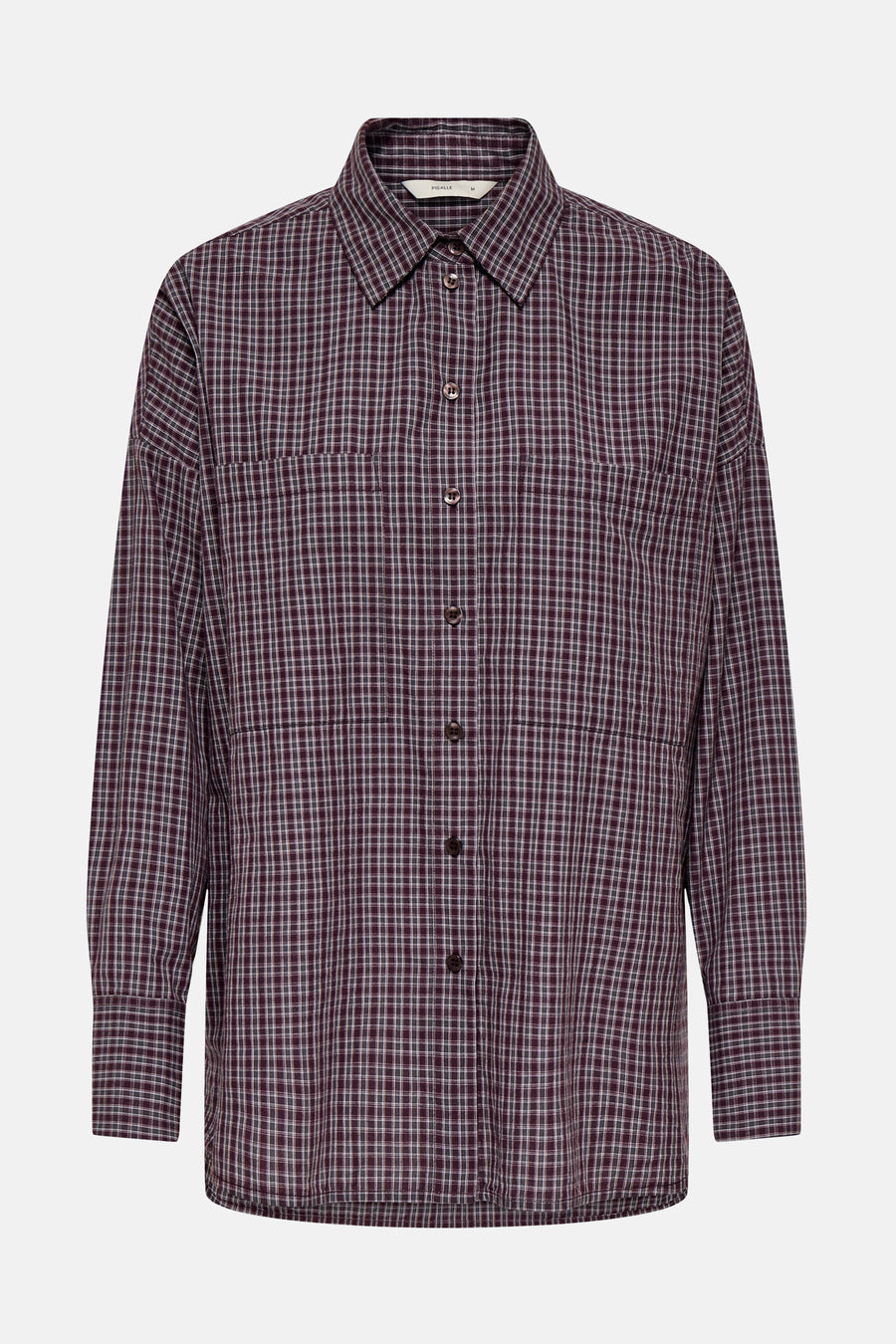 Chemise à manches longues à carreaux multicolores de ONLY, avec poches plaquées et boutons sur le devant.
