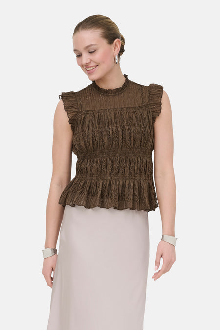 Top (zonder mouwen) bruin - ONLY®