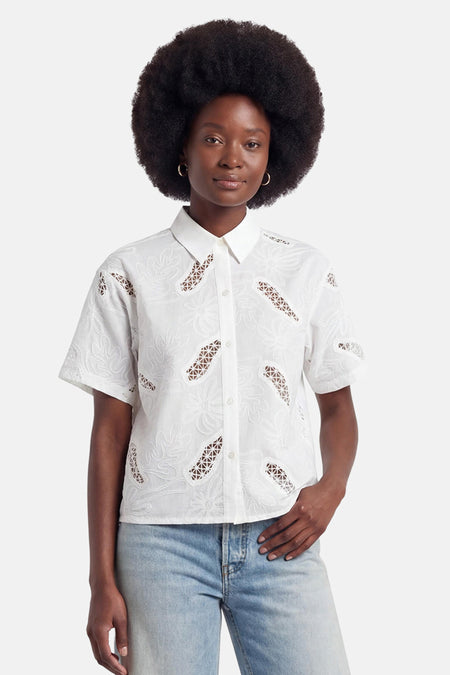 Chemise à manches courtes - blanc