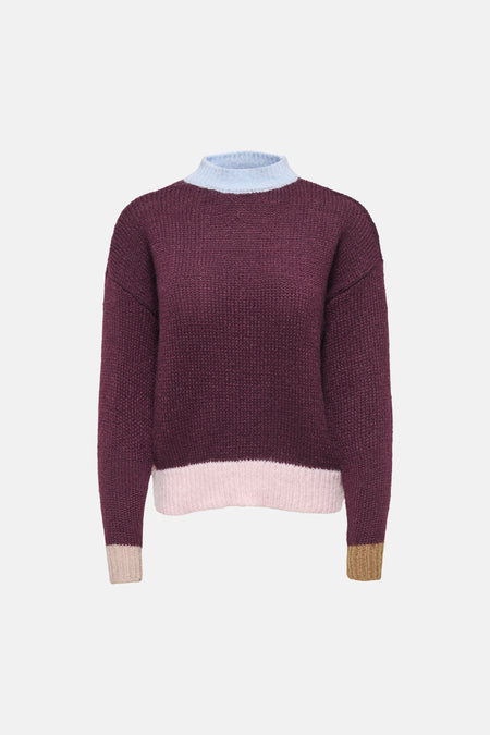 Pull col O - multicolore