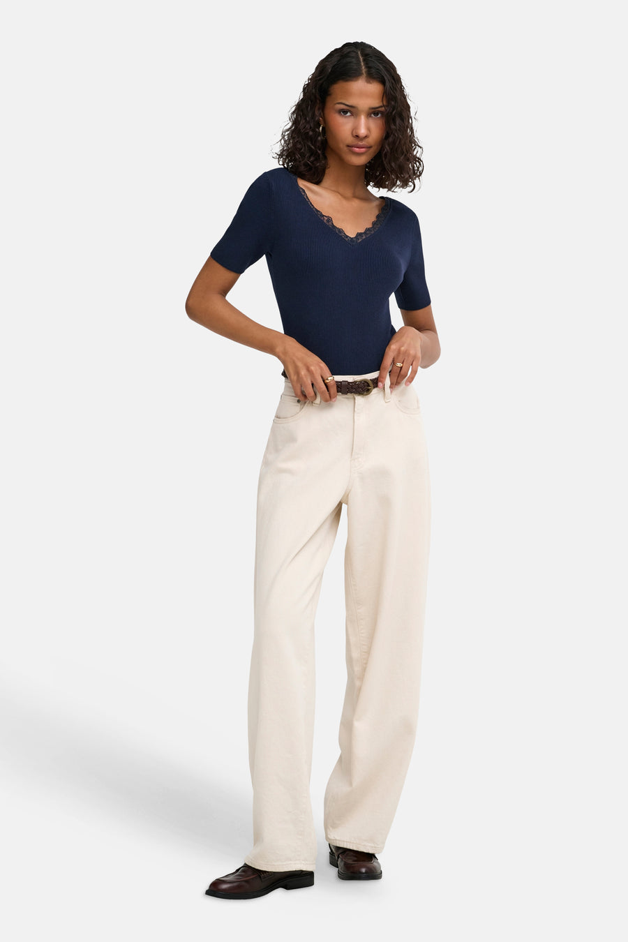 Top uni manches courtes bleu - JDY