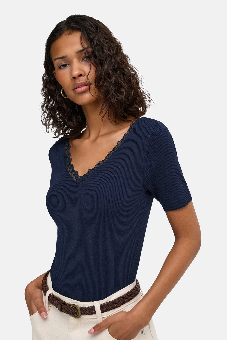 Top uni manches courtes bleu - JDY