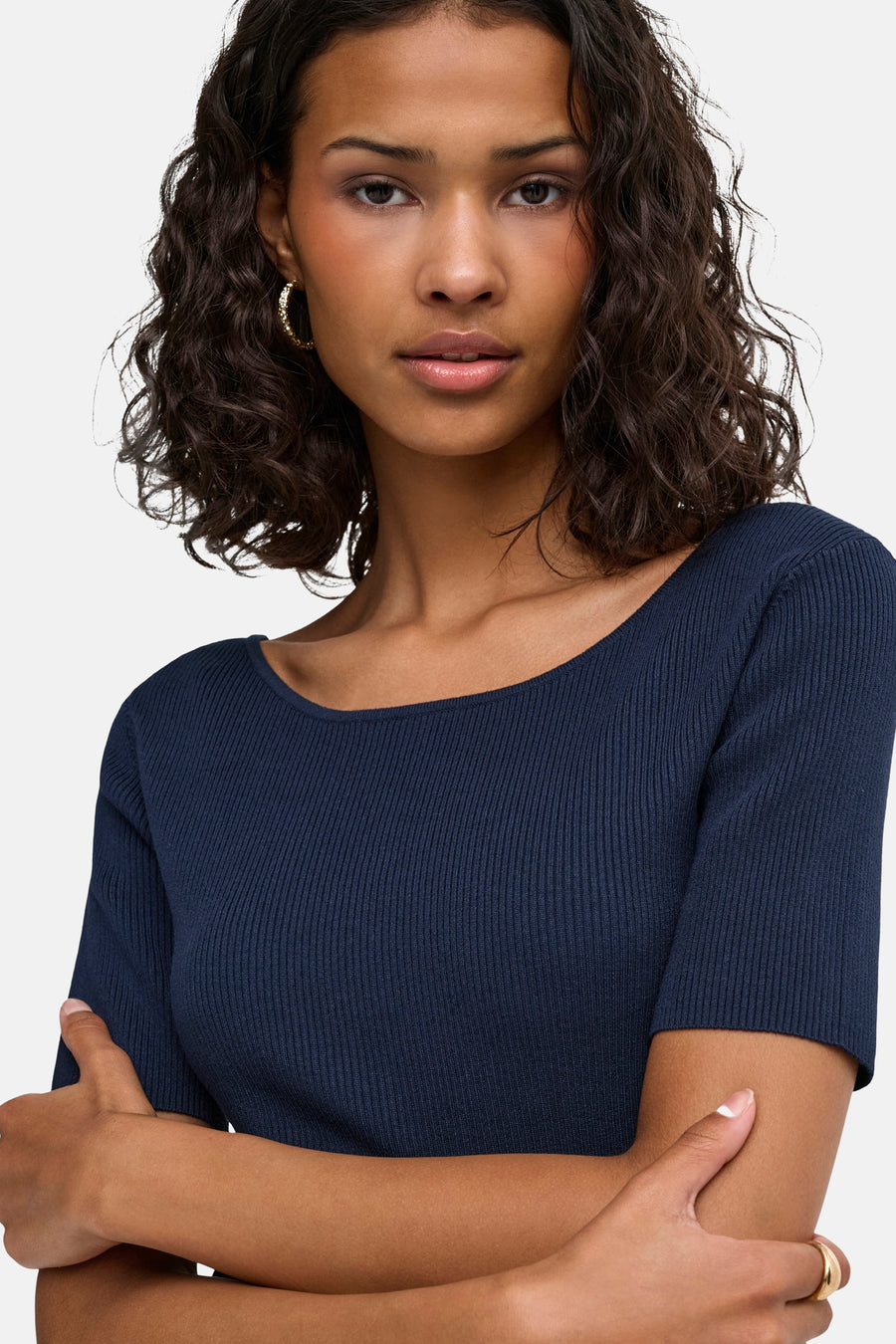 Top uni manches courtes bleu - JDY