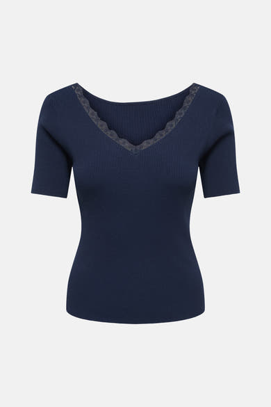 Top uni manches courtes bleu - JDY