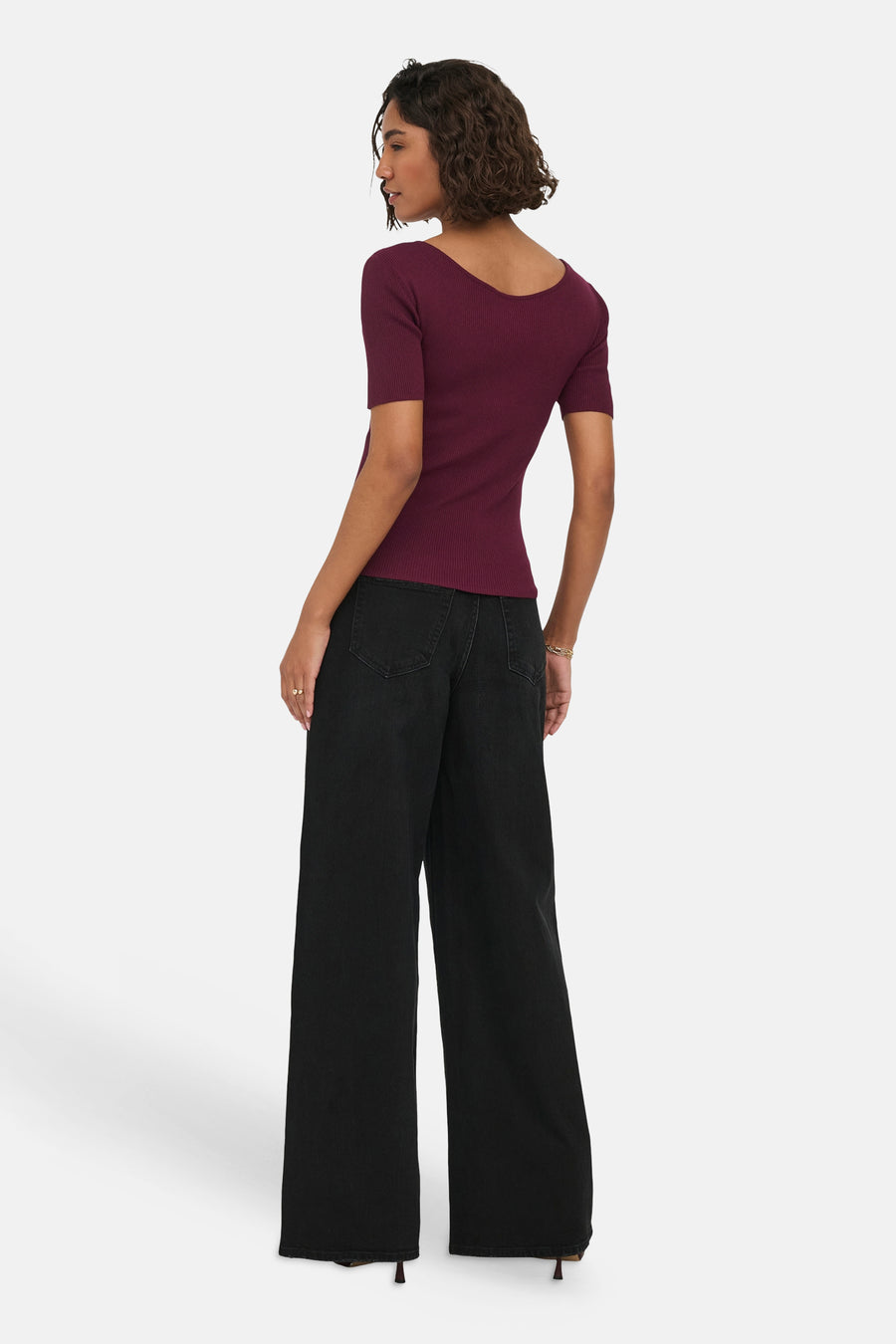 Top uni manches courtes rouge - JDY