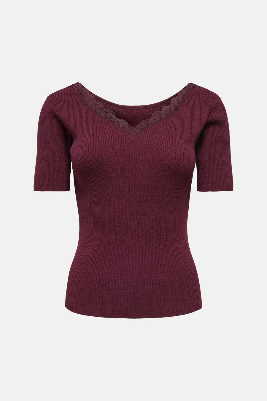 Top uni manches courtes rouge - JDY