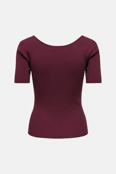 Top uni manches courtes rouge - JDY