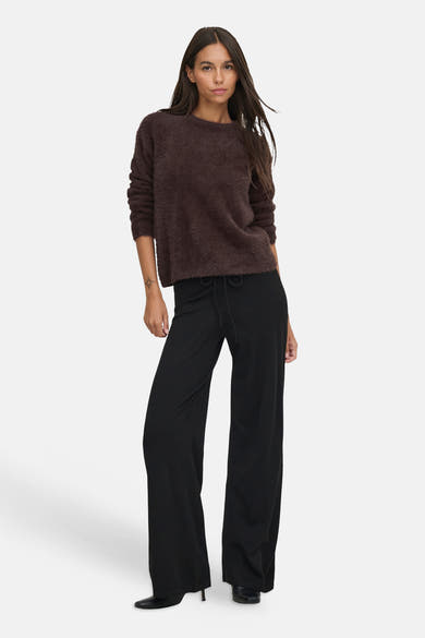 Pull col rond brun - JDY