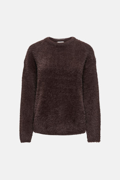 Pull col rond brun - JDY