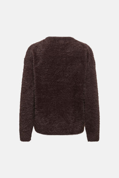 Pull col rond brun - JDY