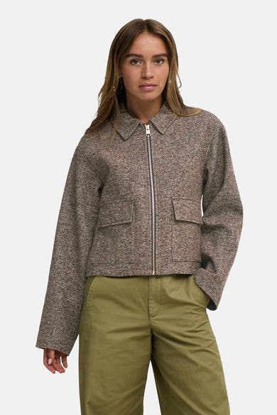 Dames tops jas casual brun - JDY