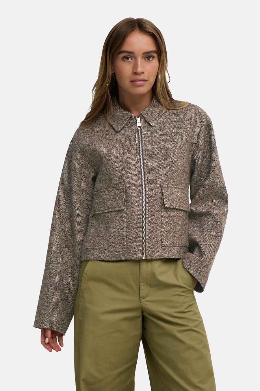Dames tops jas casual brun - JDY