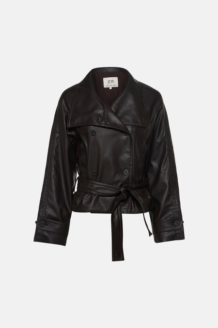 Veste en simili cuir brun - JDY