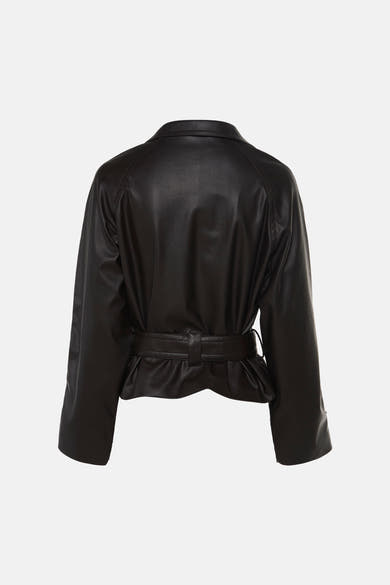 Veste en similicuir - brun