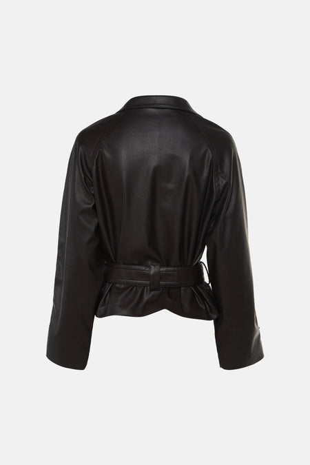 Veste en simili cuir brun - JDY