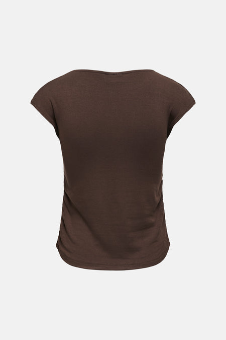 Top uni manches courtes brun - JDY