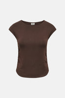 Top uni manches courtes brun - JDY