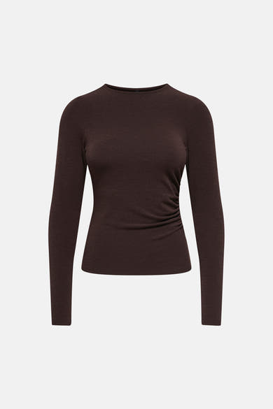 Top uni manches longues brun - ONLY®