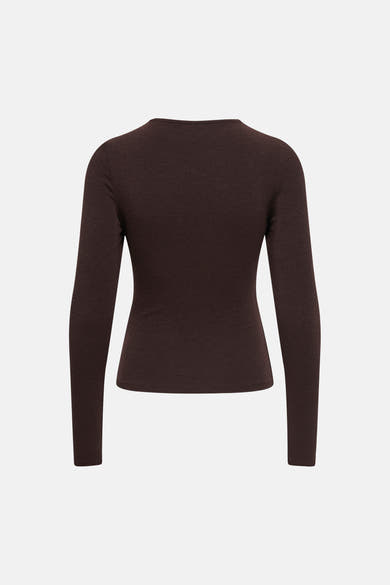 Top uni manches longues brun - ONLY®