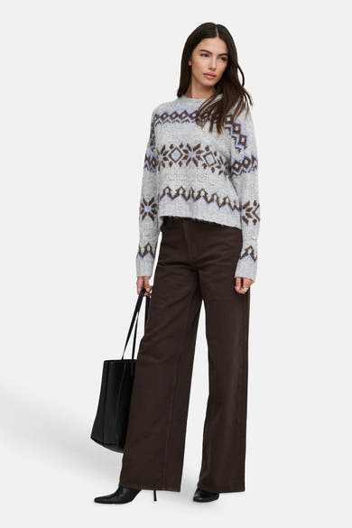 Pull col rond gris - ONLY®