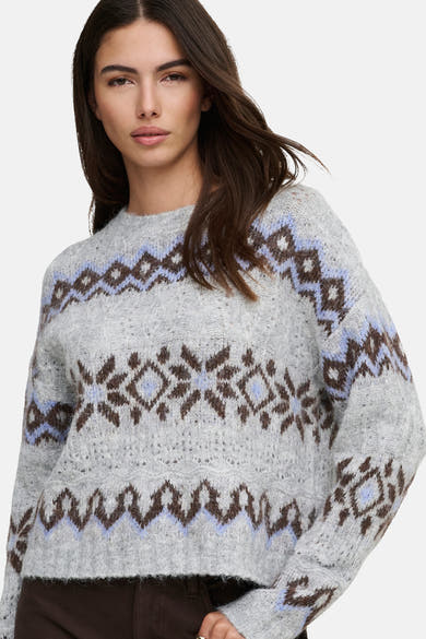 Pull col rond gris - ONLY®
