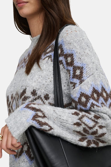 Pull col rond gris - ONLY®