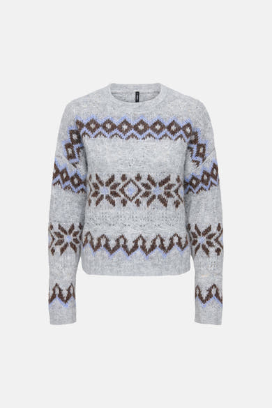 Pull col rond gris - ONLY®