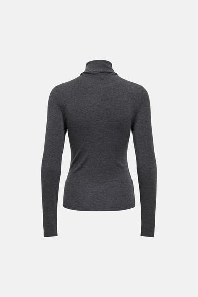 T-shirt met rolkraag - grijs