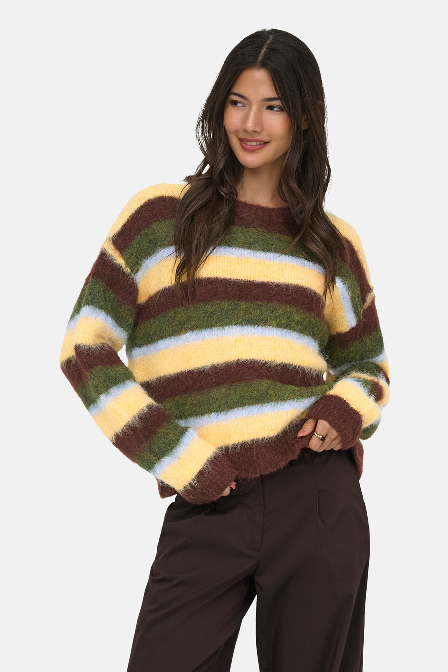 Pull col rond multicolore - ONLY®